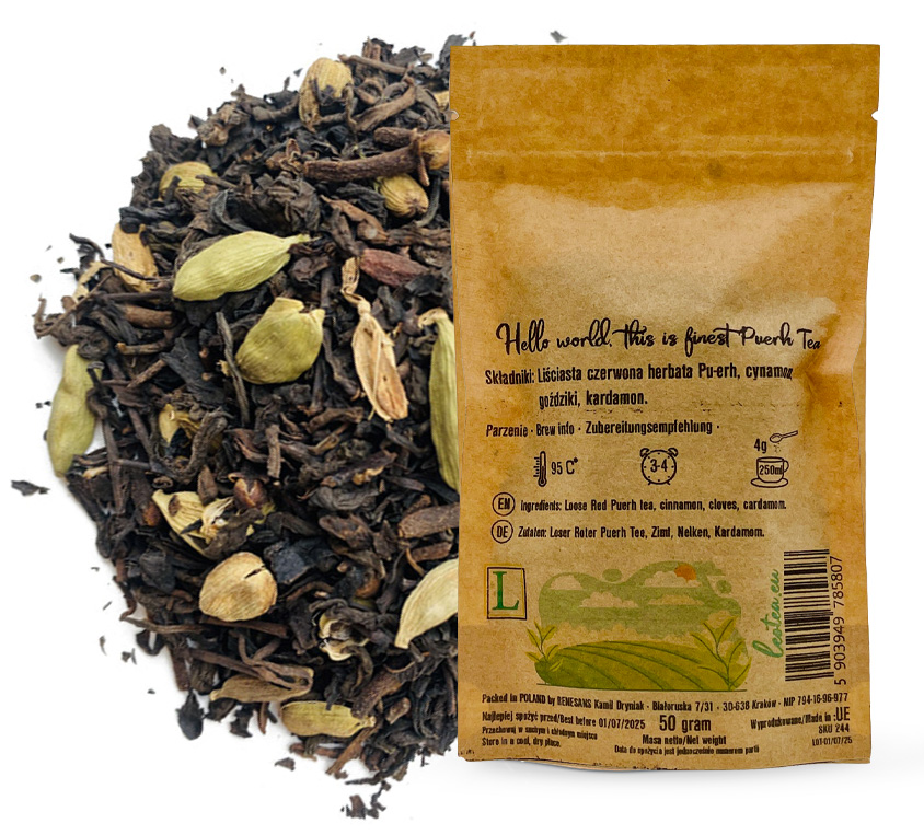  Korzyści zdrowotne czerwonej herbaty leo tea
- **Wsparcie trawienia** – Pu-Erh znana jest z właściwości wspomagających układ pokarmowy, a dodatek przypraw zwiększa tę skuteczność.
- **Właściwości detoksykacyjne** – herbata Pu-Erh może wspierać detoksykację organizmu i przyspieszać metabolizm.
- **Działanie przeciwutleniające** – obecność przeciwutleniaczy w herbacie oraz przyprawach wspomaga walkę z wolnymi rodnikami.
### Przygotowanie:
Aby w pełni cieszyć się smakiem **Puerh Spice Leo Tea**, warto zastosować odpowiednią technikę parzenia:
1. Użyj 2-3 łyżeczki herbaty na filiżankę (200-250 ml).
2. Zalej wrzącą wodą (95-100°C).
3. Parz przez 4-5 minut, aby wydobyć pełnię smaku i aromatu.
### Idealna na chłodne dni:
**Puerh Spice** to herbata, która doskonale sprawdzi się jako rozgrzewający napój w chłodne dni. Jej korzenne akcenty wprowadzają przytulną atmosferę, co czyni ją idealnym wyborem do picia w gronie przyjaciół lub w chwilach relaksu przy kominku.
**Puerh Spice Leo Tea** to znakomita propozycja dla miłośników herbaty, którzy szukają czegoś wyjątkowego. Połączenie dojrzałej herbaty Pu-Erh z korzennymi przyprawami tworzy niezapomnianą kompozycję smakową, pełną aromatów i zdrowotnych korzyści. To idealny napój zarówno na co dzień, jak i na specjalne okazje, który wprowadzi cię w relaksujący nastrój i otuli ciepłem aromatycznych przypraw.